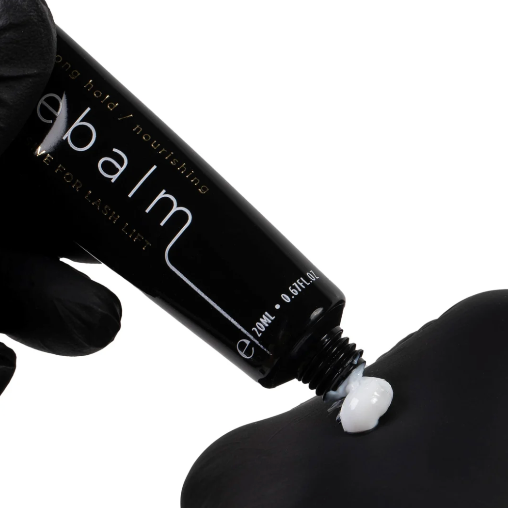 Tube of Elleebana ElleeBALM Lami Balm Adhesive lash lift adhesive balm formulated with amino acids, glycerine, and jojoba oil.