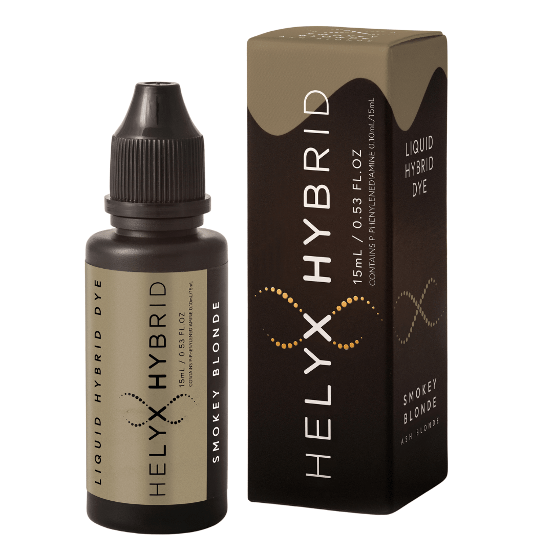 Full line-up of Helyx Hybrid Brow Stain tubes in seven versatile hair and skin tint shades.