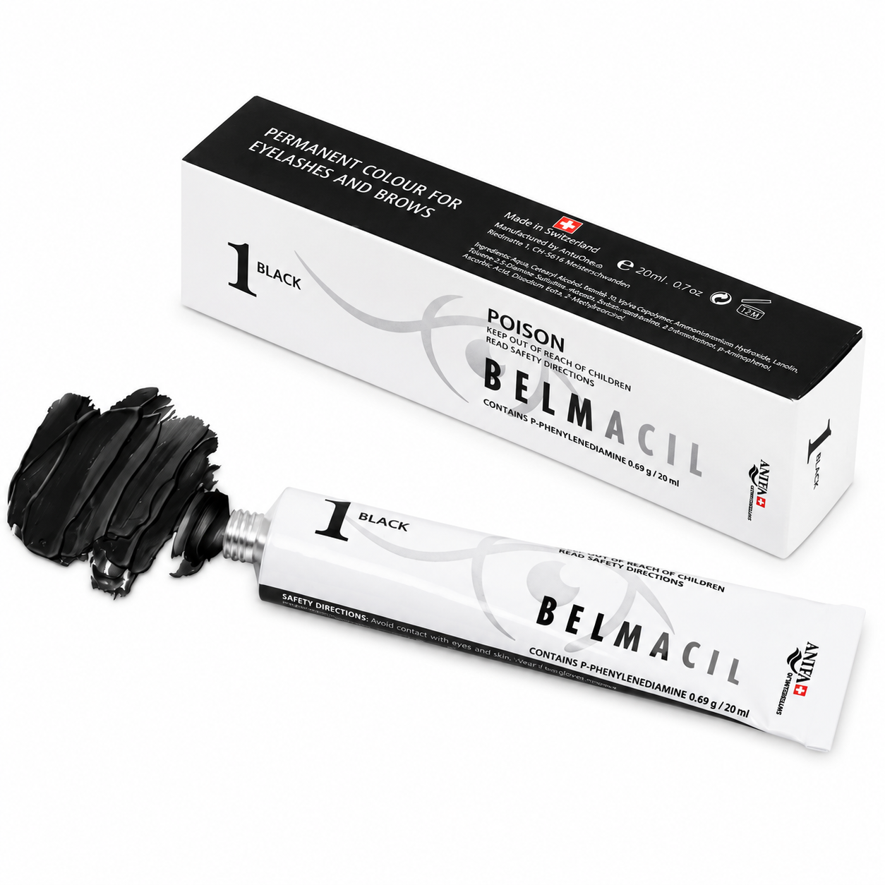 Belmacil Black Professional Lash and Brow Tint 20ml 