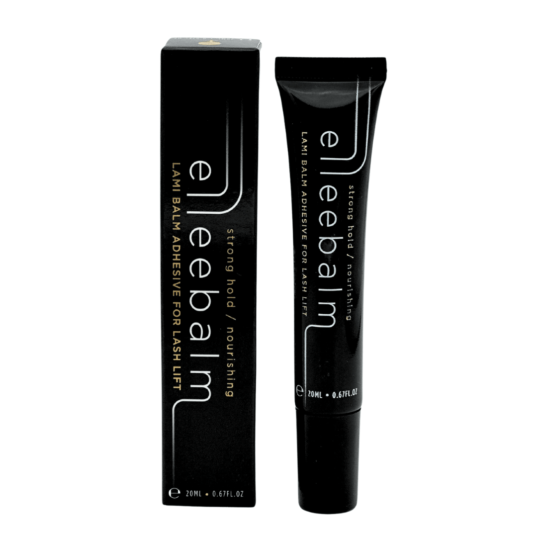 Tube of Elleebana ElleeBALM Lami Balm Adhesive lash lift adhesive balm formulated with amino acids, glycerine, and jojoba oil.