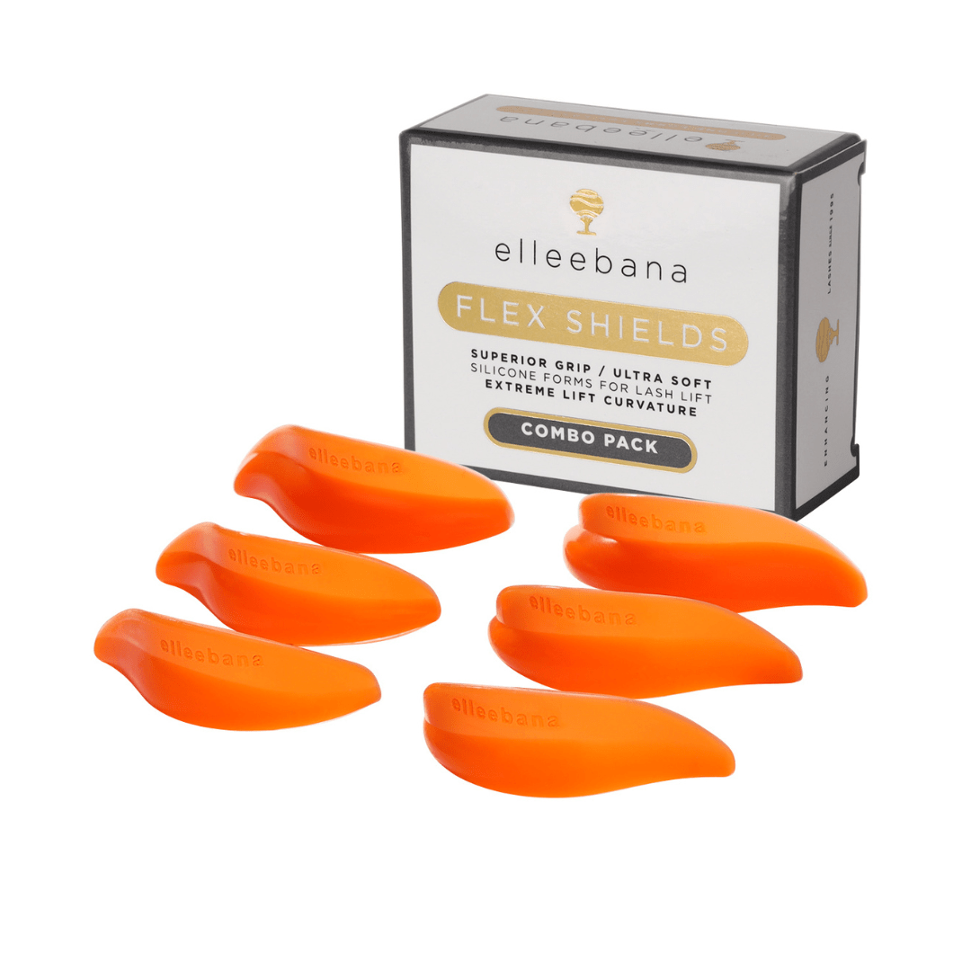 Complete set of Elleebana Flex Shields made from soft flexible silicone for glueless eyelid placement.
