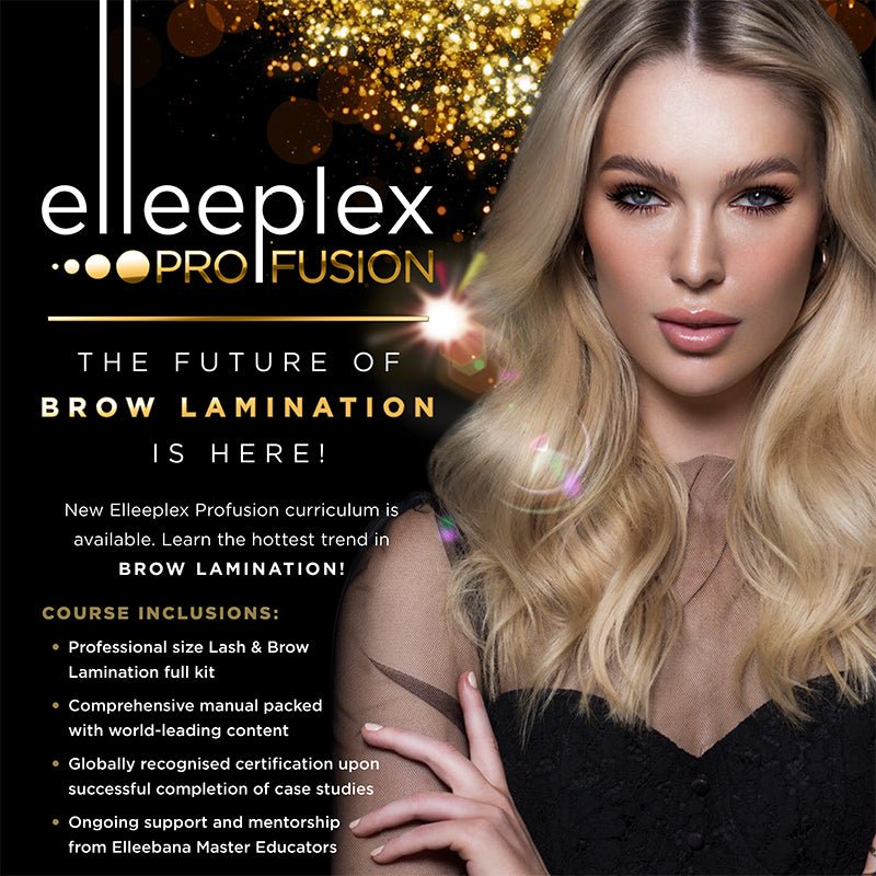 Elleeplex Profusion brow lamination training course starter kit with lamination sachets, brow wrap, and ReGEN Next Gen treatment.