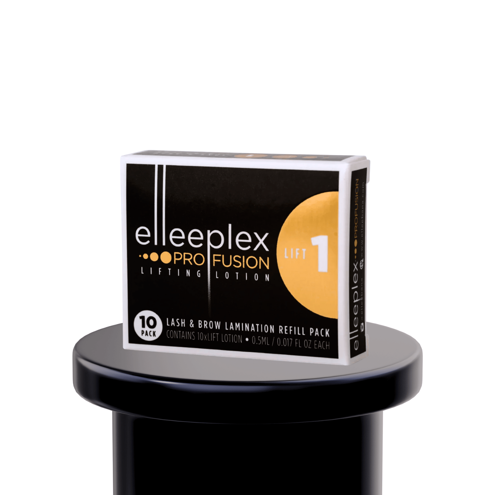 Pack of 10 single-use Elleeplex Profusion Step 1 LIFT sachets for dual lash lifting and brow lamination.