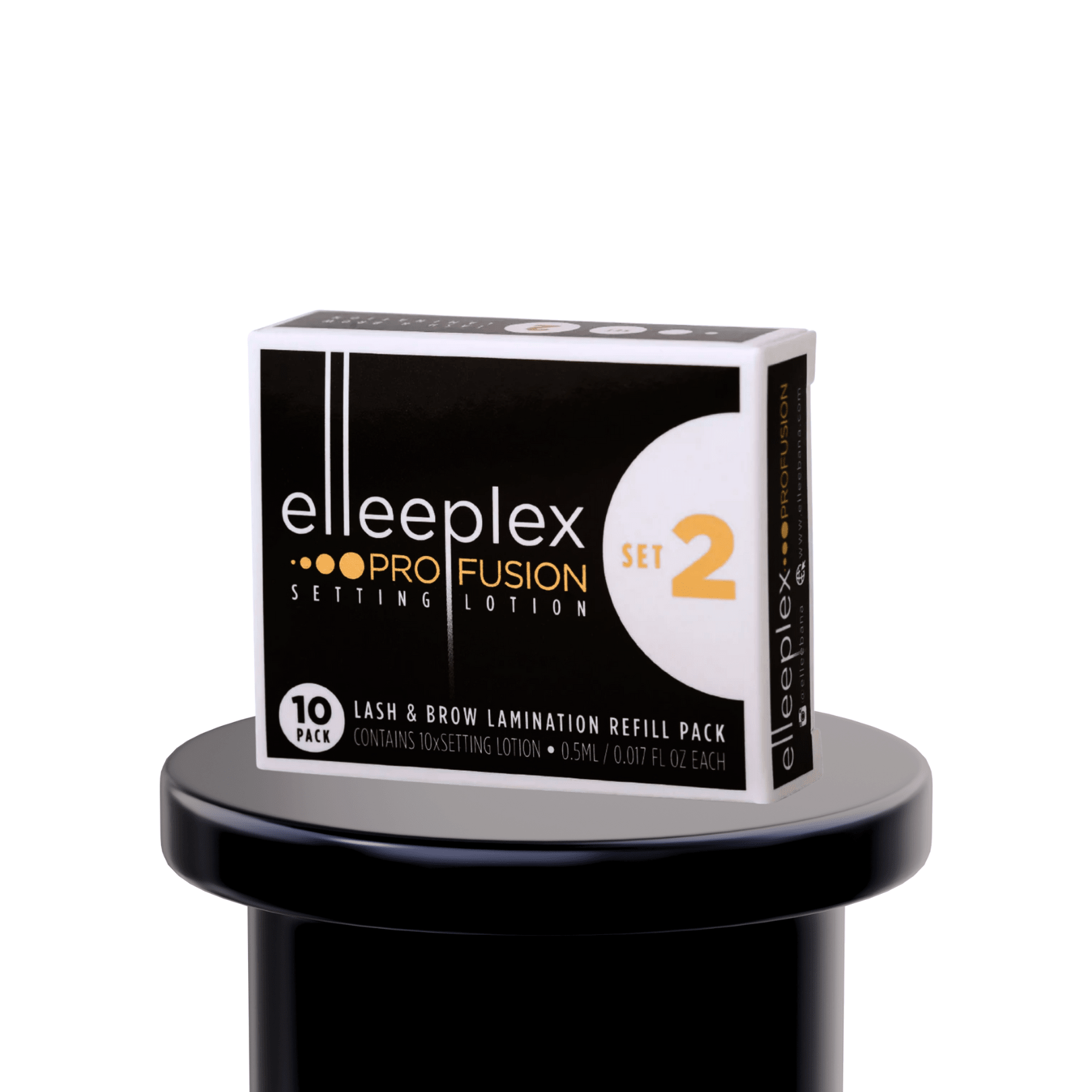 Pack of 10 single-use Elleeplex Profusion Step 2 SET sachets for lash lifts and brow lamination.