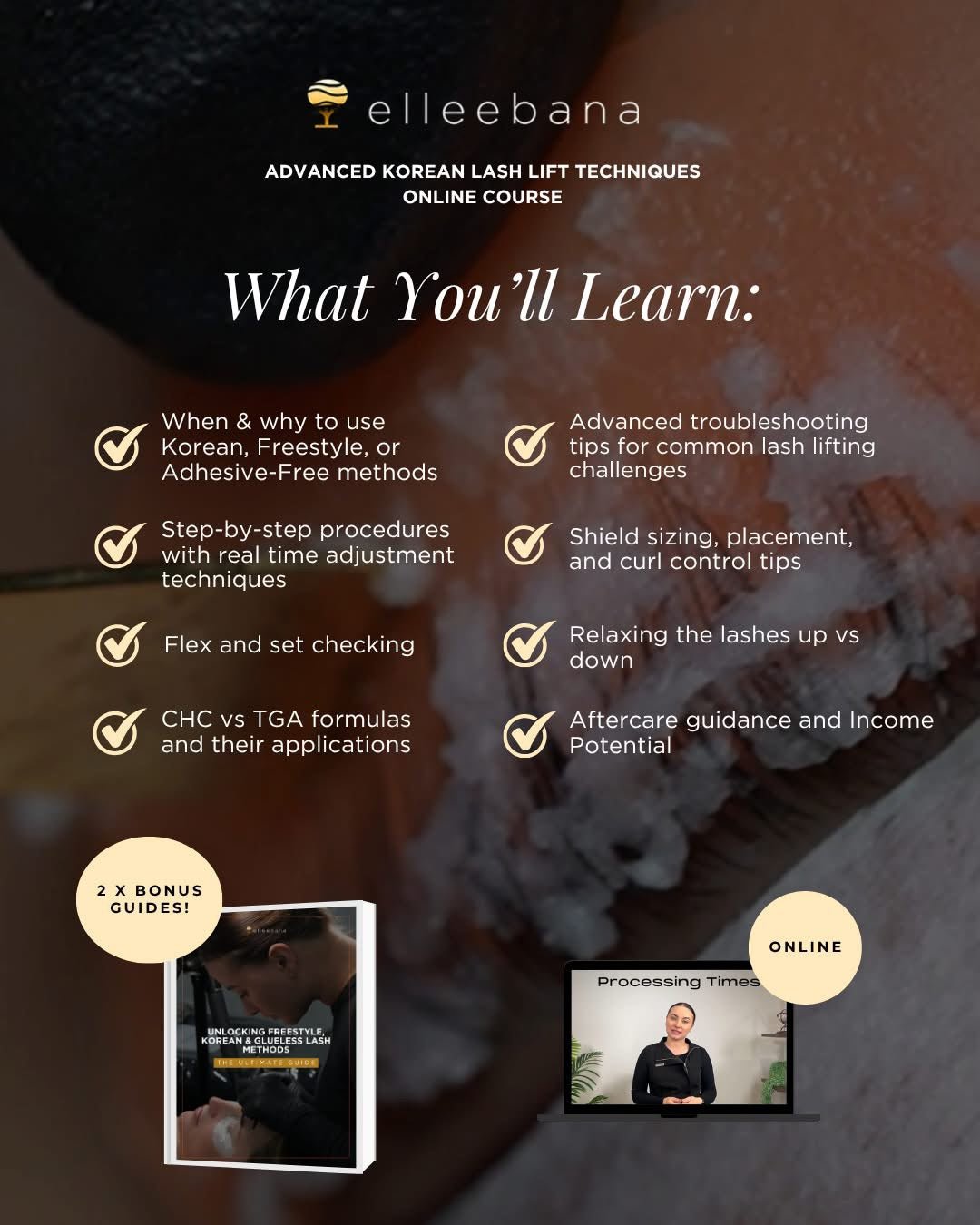 Online – Elleeplex Lash Lamination Conversion & Korean Lash Lift Techniques Bundle 